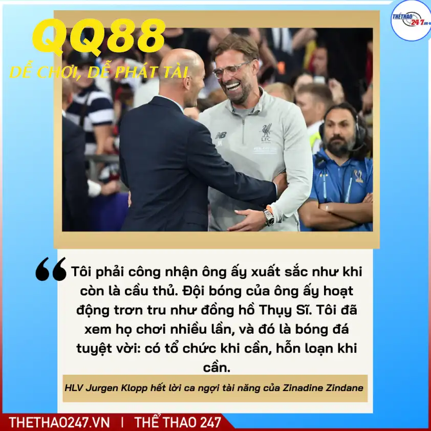 Jurgen Klopp ca ngợi tài năng của Zidane thời điểm còn dẫn dắt Real Madrid Jurgen Klopp ca ngợi tài năng của Zidane thời điểm còn dẫn dắt Real Madrid